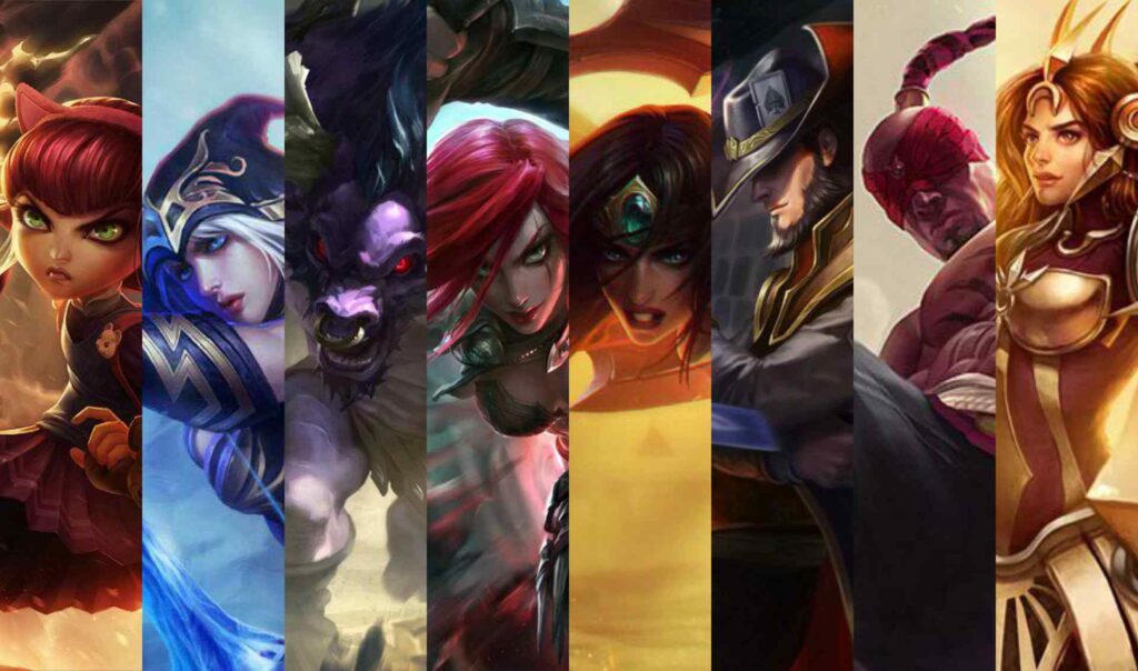 champions with most skins in lol annie ashe alistar katarina sivir twisted fate lee sin leona 1024x604 - How Many Skins Are in League of Legends?